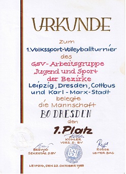 Urkunde 1988
